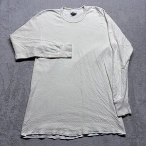 Vintage Duofold Shirt Adult Extra Large XL Gray Creme‎ Mens Made in USA